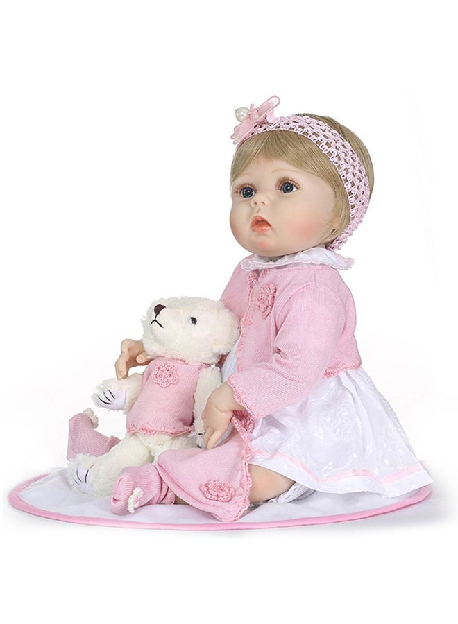 High Quality Cute And Beautiful Reborn Baby Doll With Plush Toy 22Inch 22inch  - Image 3