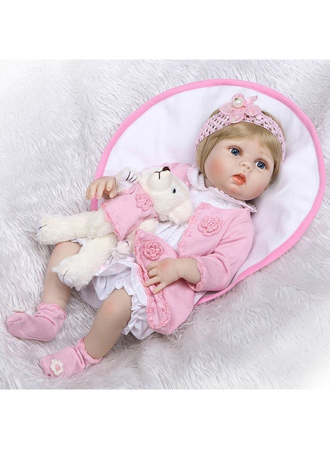 High Quality Cute And Beautiful Reborn Baby Doll With Plush Toy 22Inch 22inch  - Image 5