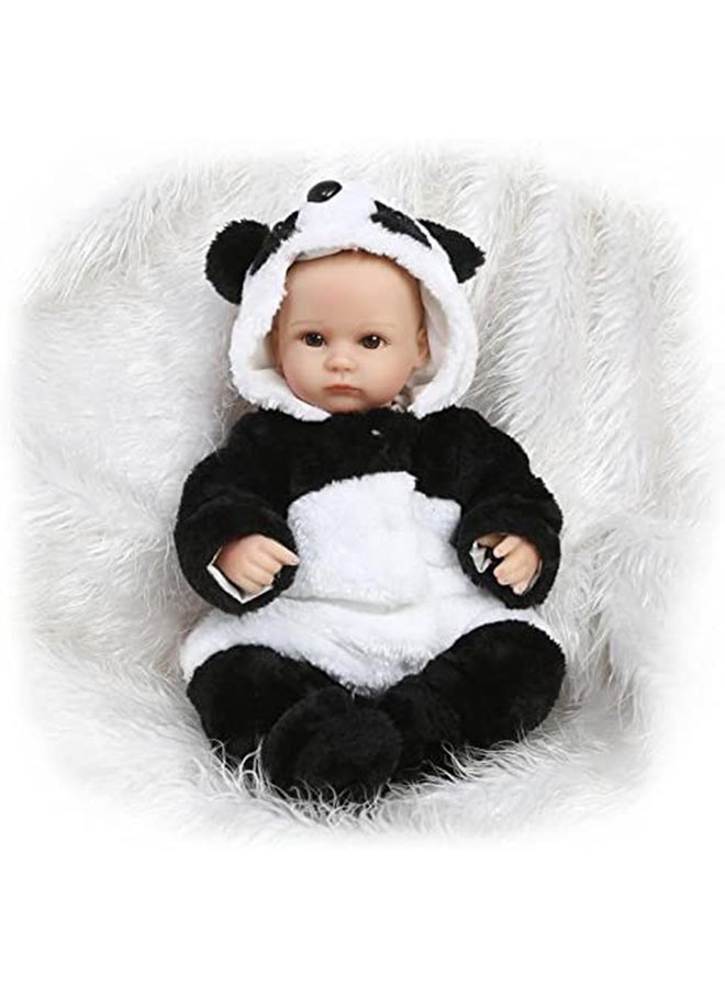 ان بي كي دمية طفلة حديثة الولادة بشعر طويل مع دمية محشوة 16بوصة - Image 1