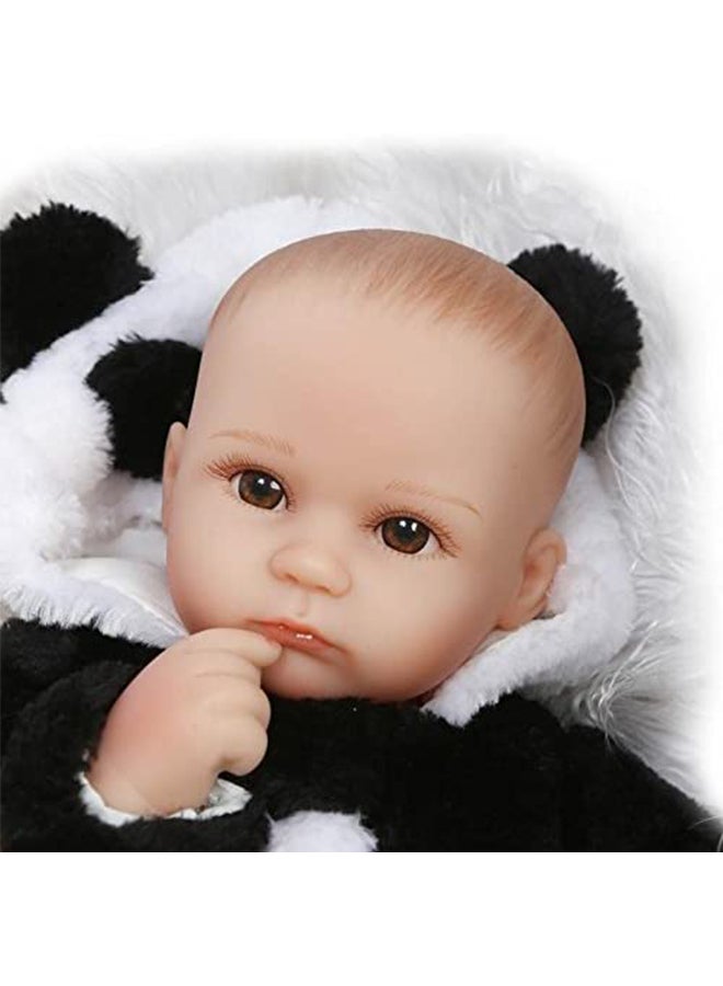 ان بي كي دمية طفلة حديثة الولادة بشعر طويل مع دمية محشوة 16بوصة - Image 4