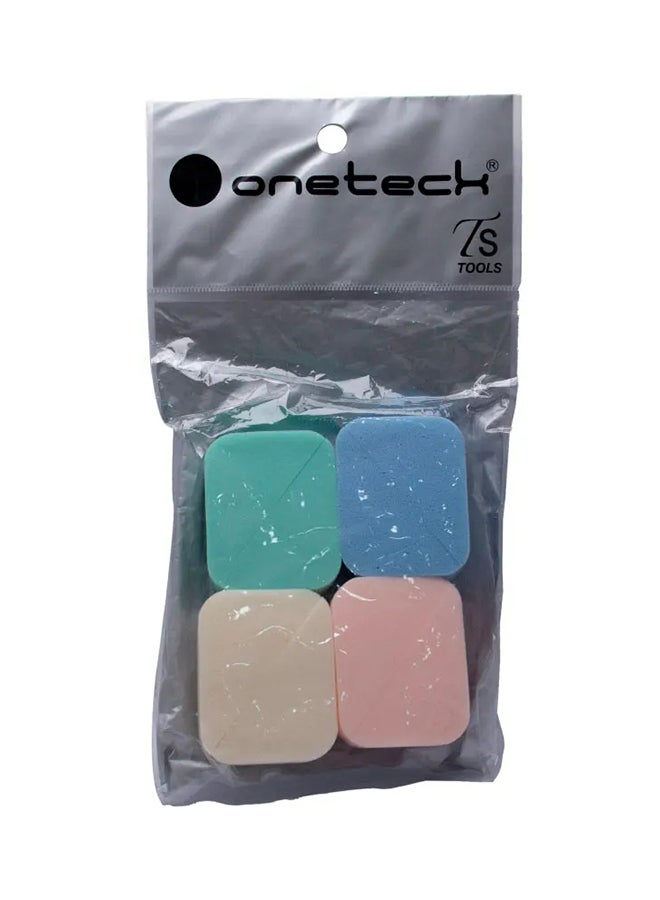 Onetech 8-Piece Make-Up Sponge Set Blue/Green/Pink/Yellow - Image 2