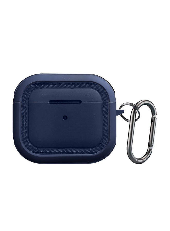 MARGOUN Shockproof Case Armor Rugged Cover With Keychain For Apple AirPods 3 (3rd Generation) Blue - Image 1