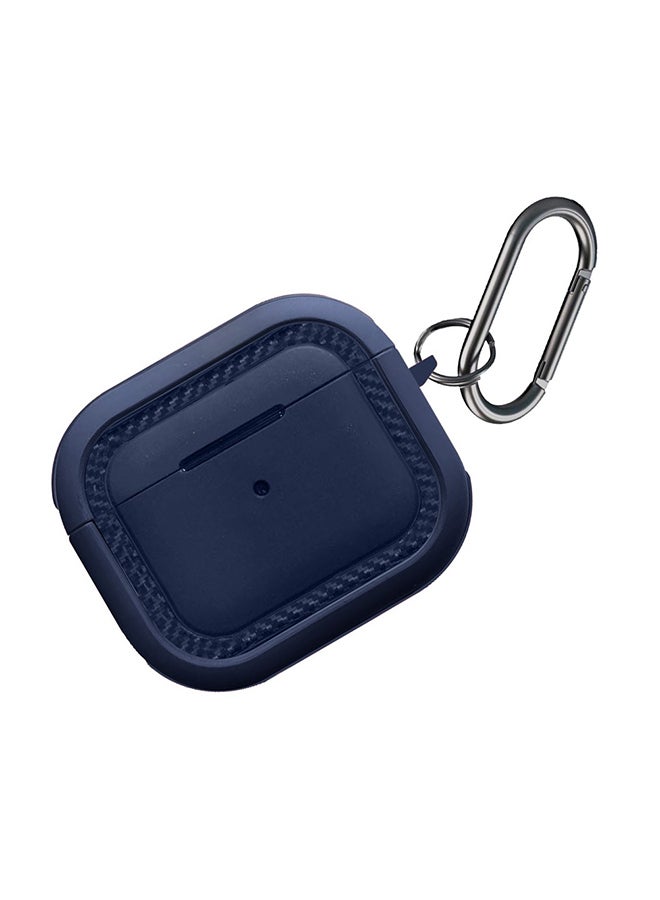 MARGOUN Shockproof Case Armor Rugged Cover With Keychain For Apple AirPods 3 (3rd Generation) Blue - Image 2