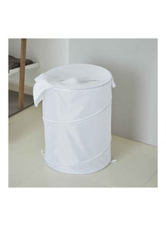 Home Box Spiral Laundry Hamper White 55x42cm  - Image 1