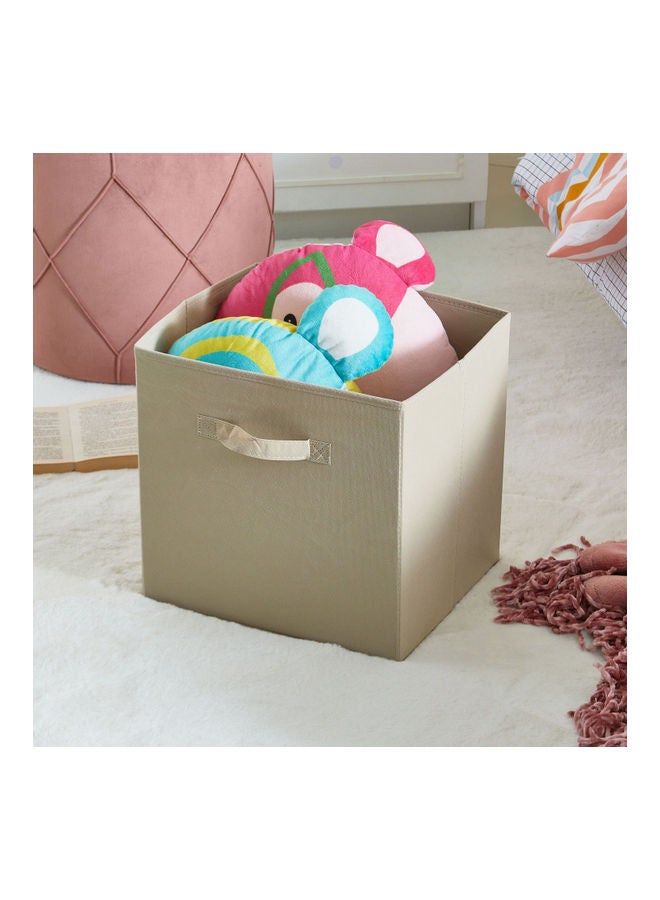 Home Box Olive Fabric Box Taupe 33x28x33cm - Image 1
