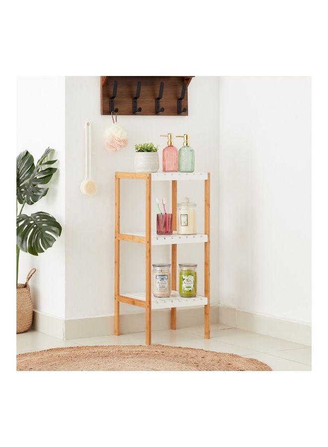 هوم بوكس رف تخزين حمّام ثلاث طبقات من لكزس - 33.8x33x79 سم متعدد الألوان 79x33.8x33سم - Image 3