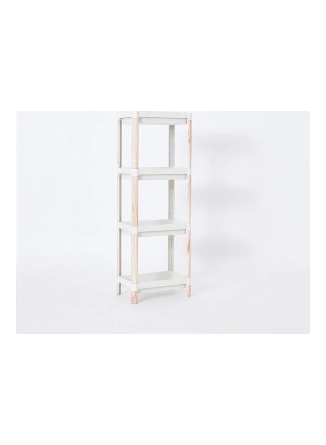 Home Box 4-Tier Caddy With Wooden Finish Multicolour 100 x 23cm
