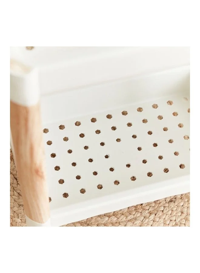Home Box 4-Tier Caddy With Wooden Finish Multicolour 100 x 23cm