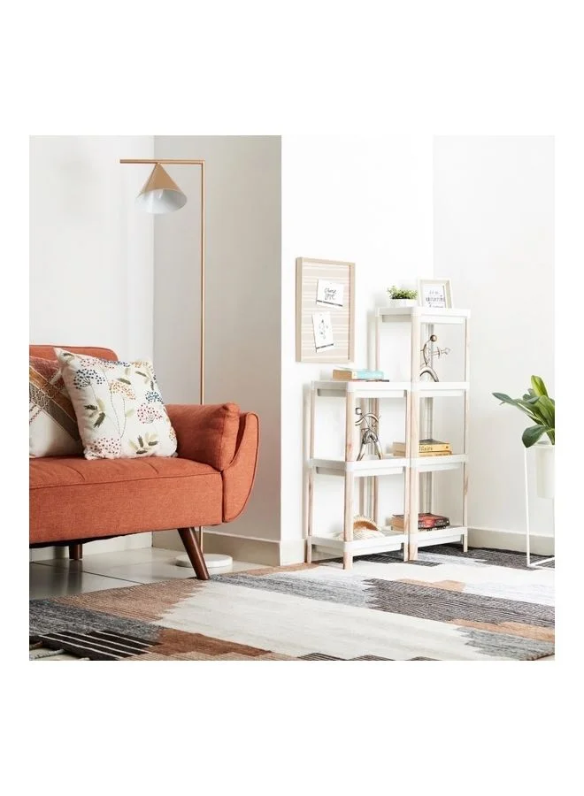 Home Box 4-Tier Caddy With Wooden Finish Multicolour 100 x 23cm