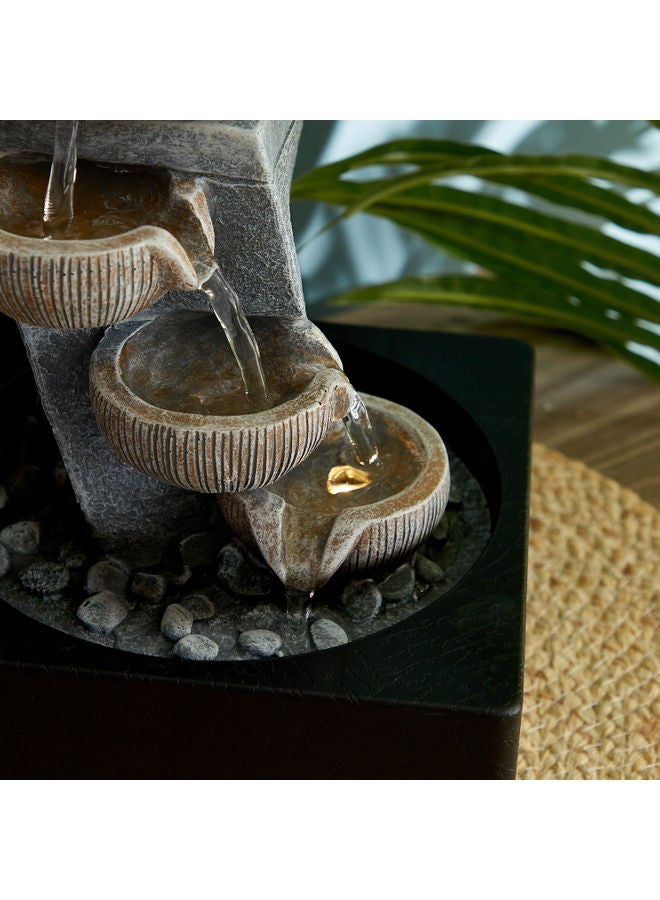 Home Box Amber Modern Twisted Fountain With 1 Yellow Light Multicolour 25 x 18cm - Image 3