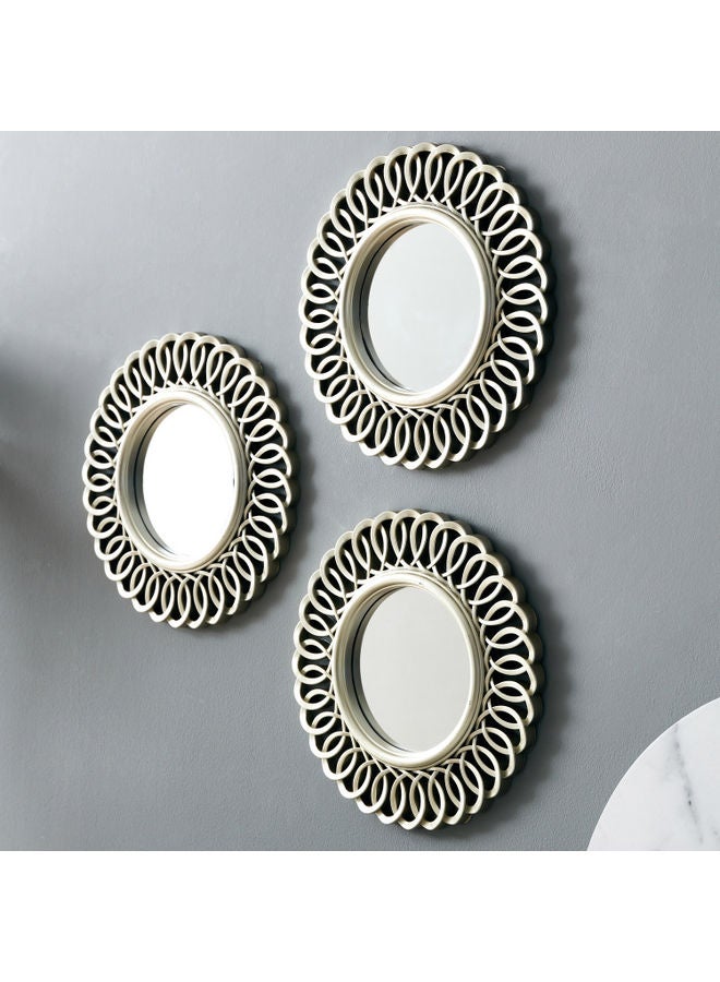 Home Box 3-Piece Nomad Mirror Set Gold 25cm  - Image 3
