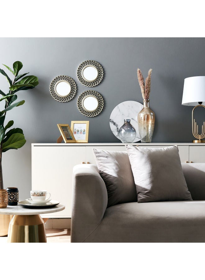Home Box 3-Piece Nomad Mirror Set Gold 25cm  - Image 4