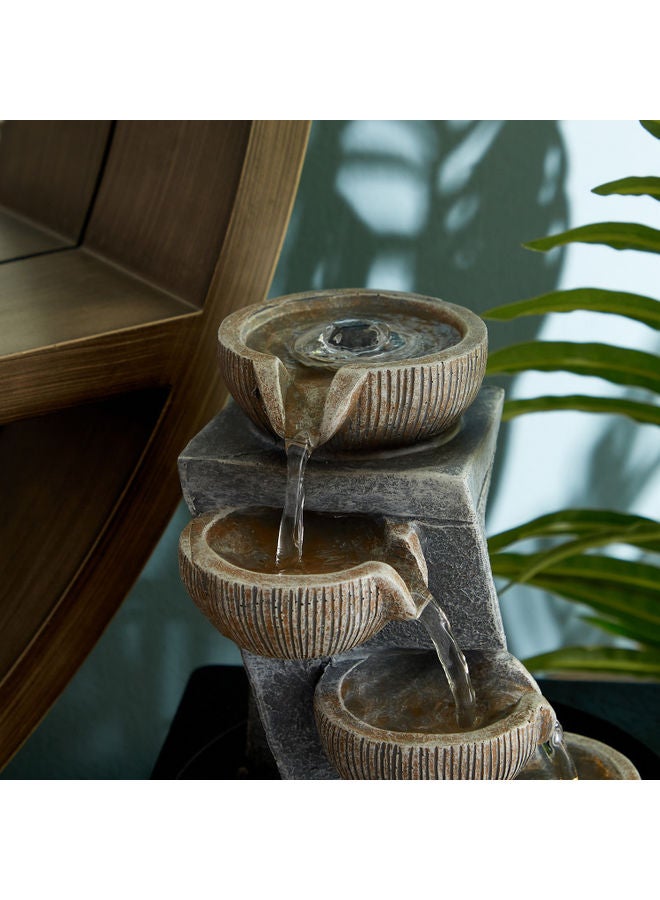 Home Box Amber Modern Twisted Fountain With 1 Yellow Light Multicolour 25 x 18cm - Image 4