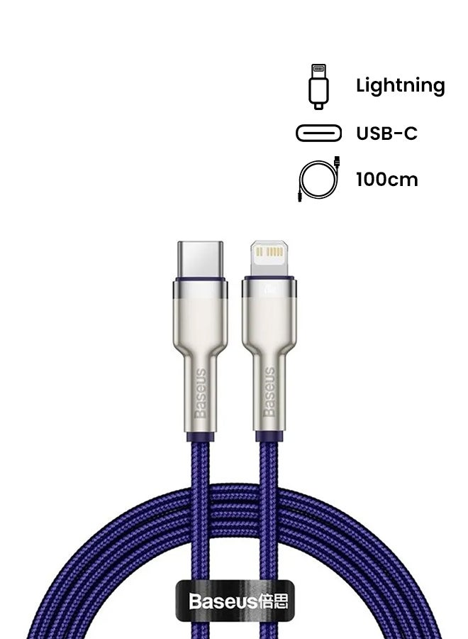 Baseus USB C to Lightning Fast Charging Data Transfer Cable PD 20W Cafule Series Power Delivery for iPhone 14/14 Pro/13 Pro/13 Pro Max/13/13 mini, iPad 9, 12 mini/12/12 Pro, 1M Purple  - Image 2