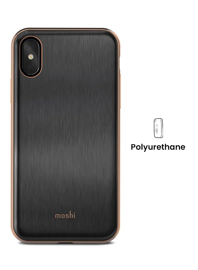 Moshi iGlaze Case Cover For Apple iPhone XS/X Imperial Black Imperial Black - Image 1