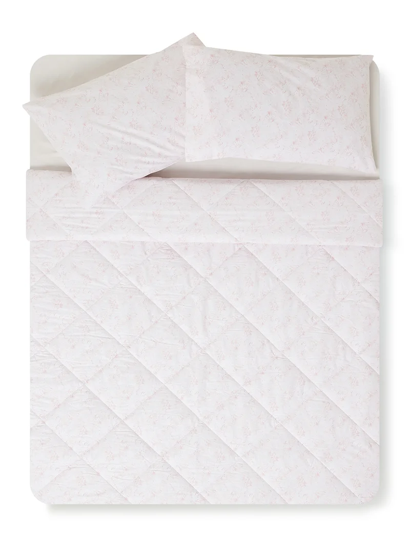 Noon East Comforter Set With Pillow Cover 50X75 Cm, Comforter 260X240 Cm - For King Size Mattress - 100% Cotton Springfield Lucent - Sleep Well Lightweight And Warm Bed Linen Springfield Rose