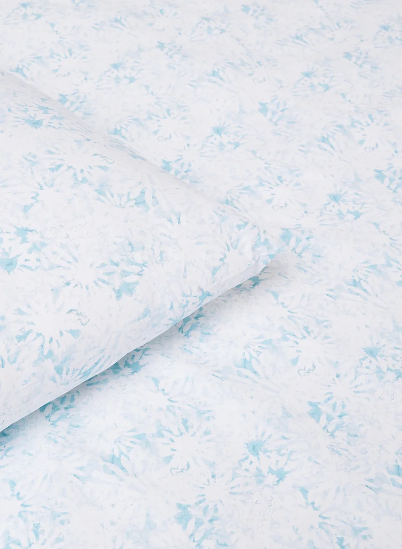 Noon East Duvet Cover Set - With 1 Duvet Cover 200X200 Cm And 2 Pillow Cover 50X75 Cm - For Queen Size Mattress - 100% Cotton Percale 180 Thread Count Springfield Blue