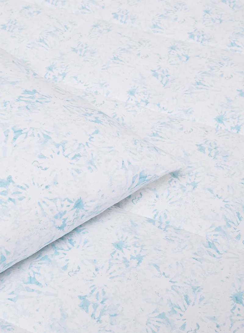 Noon East Comforter Set With Pillow Cover 50X75 Cm, Comforter 260X240 Cm - For King Size Mattress - 100% Cotton Springfield Lucent - Sleep Well Lightweight And Warm Bed Linen Springfield Blue/White