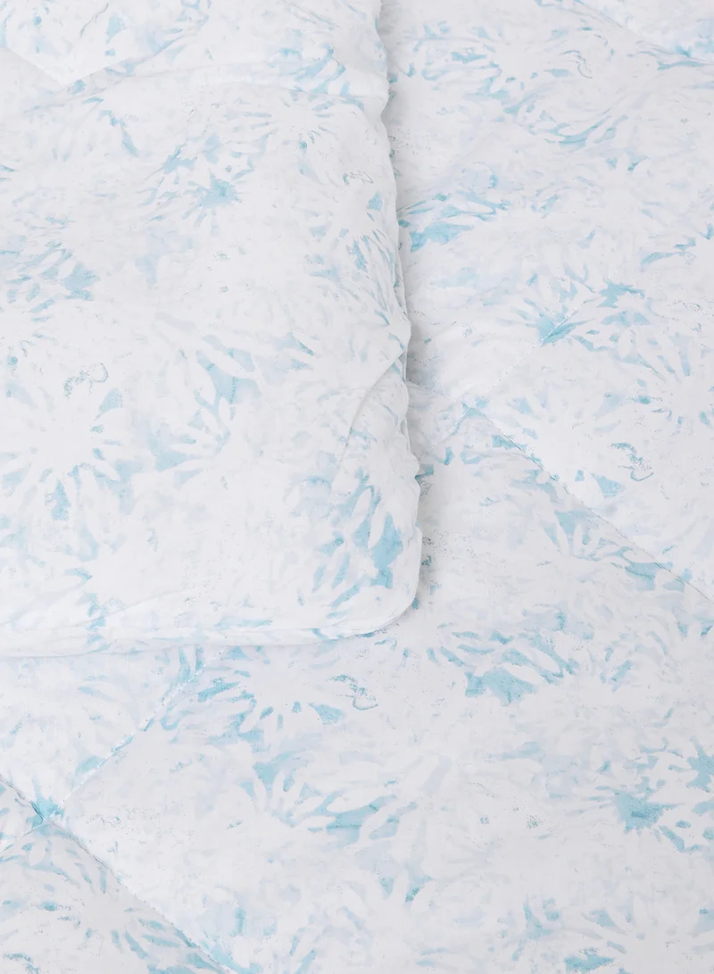 Noon East Comforter Set With Pillow Cover 50X75 Cm, Comforter 260X240 Cm - For King Size Mattress - 100% Cotton Springfield Lucent - Sleep Well Lightweight And Warm Bed Linen Springfield Blue/White
