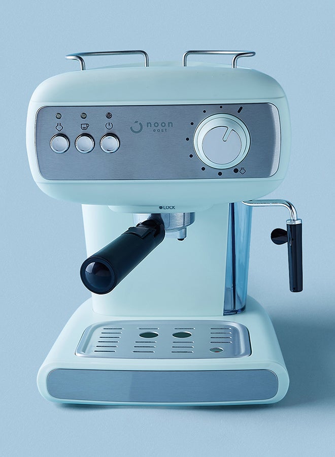 noon east Espresso Coffee Machine - 15 Bar 850 W With High Pressure 1.2 Liter Aqua/Mint 1.2 L 850.0 W CM-8500A-GS Aqua/Mint - Image 1