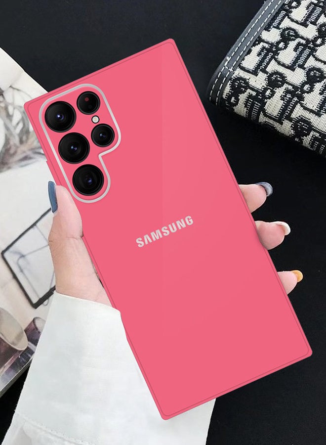 MARGOUN Slim Shockproof Case Cover with Camera Lens Protection For Samsung Galaxy S22 Ultra 5G 6.8 inch Pink - Image 3