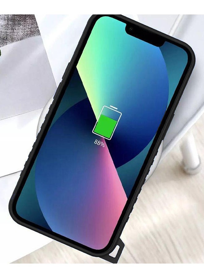 مارجون غطاء حماية ضد الصدمات من عدة مواد مختلفة بنقشة ألياف الكربون للسفر مع حزام لليد وواقيات مقواة ضد السقوط لهاتف آيفون 7/8/SE (طراز 2020/2022) أسود - Image 4