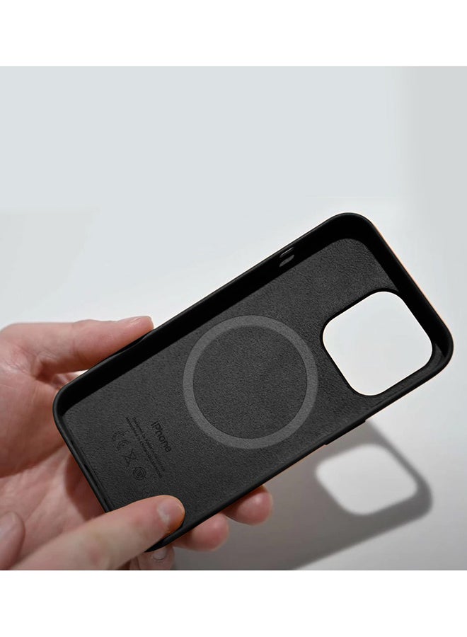 MARGOUN Protective Leather Case Cover With MagSafe Wireless Charging For iPhone 13 Pro Black - Image 5
