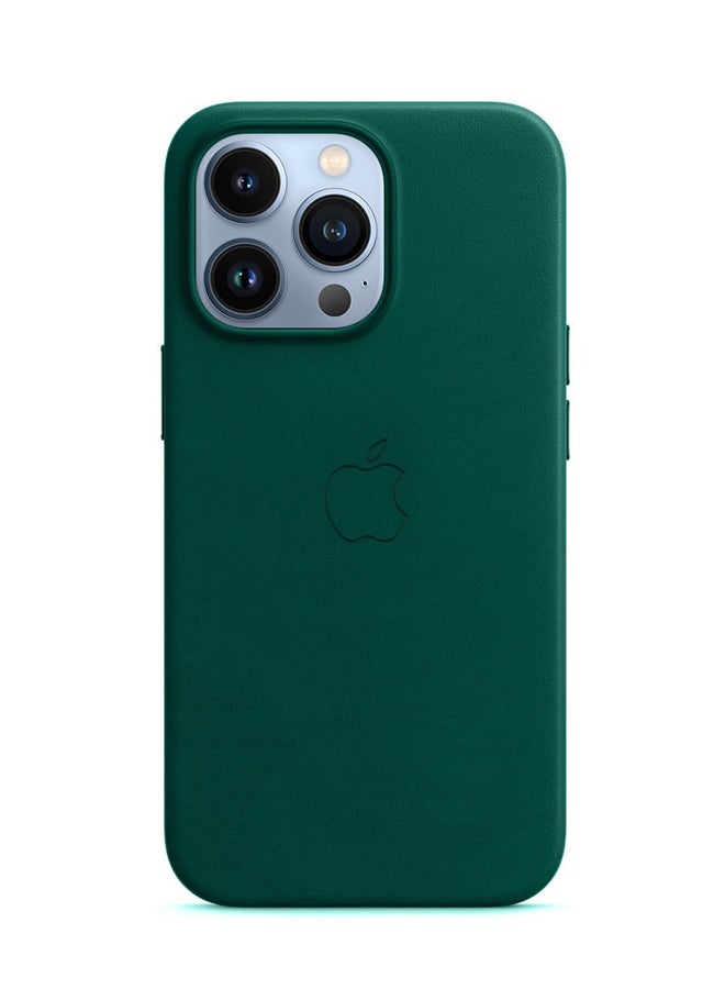 MARGOUN Protective Leather Case Cover With MagSafe for iPhone 13 Pro Max Green - Image 1