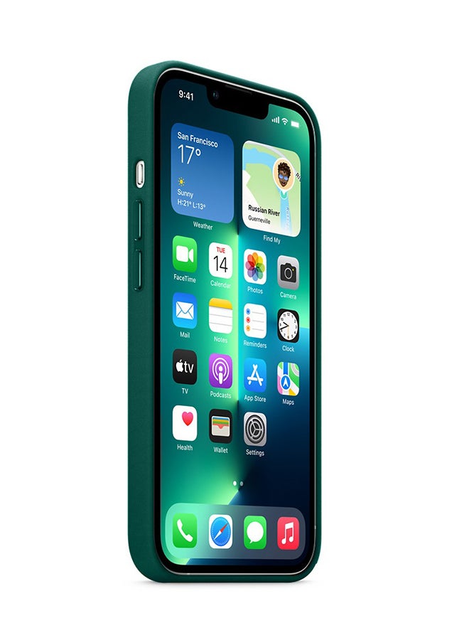 MARGOUN Premium Leather Case Protective Cover For iPhone 13 Pro Green - Image 3