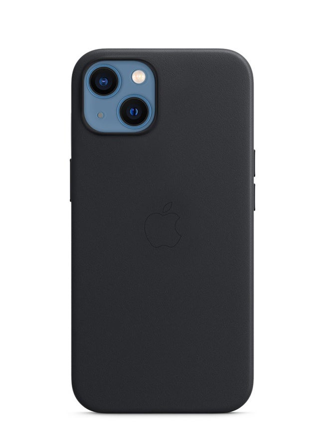 MARGOUN - Premium PU Leather Case Cover With MagSafe Wireless Charging For iPhone 13 Black - Image 1