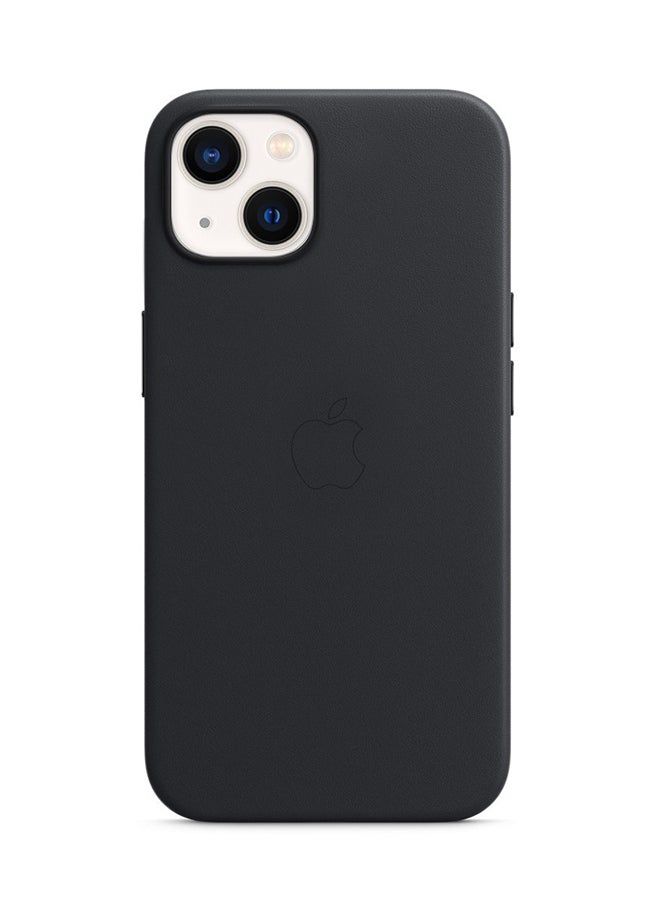 MARGOUN - Premium PU Leather Case Cover With MagSafe Wireless Charging For iPhone 13 Black - Image 1