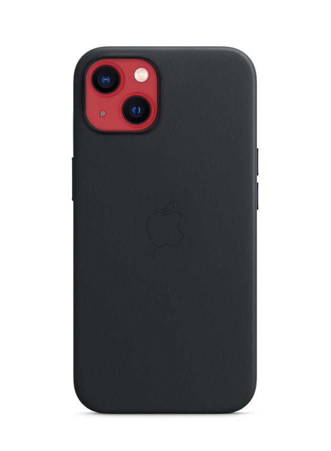 MARGOUN - Premium PU Leather Case Cover With MagSafe Wireless Charging For iPhone 13 Black - Image 1