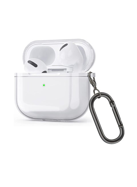 Shockproof Case Transparent TPU Cover With Keychain For Apple AirPods 3 (3rd Generation) Clear