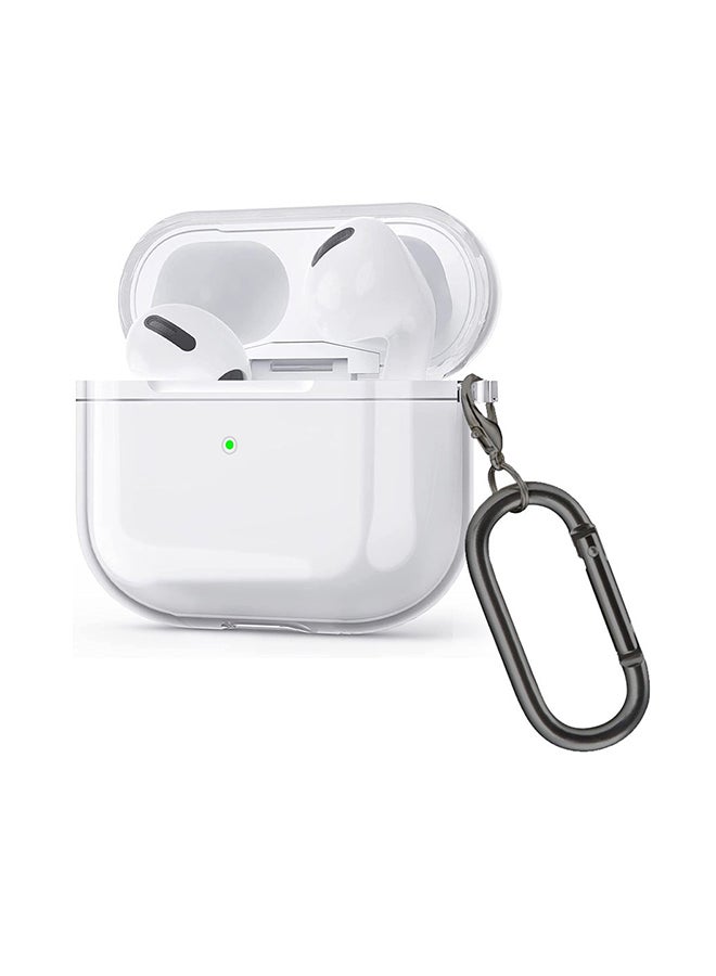 MARGOUN - Shockproof Case Transparent TPU Cover With Keychain For Apple AirPods 3 (3rd Generation) Clear - Image 1