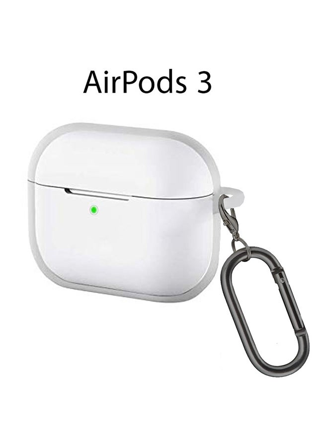 MARGOUN - Shockproof Case Transparent TPU Cover With Keychain For Apple AirPods 3 (3rd Generation) Clear - Image 1