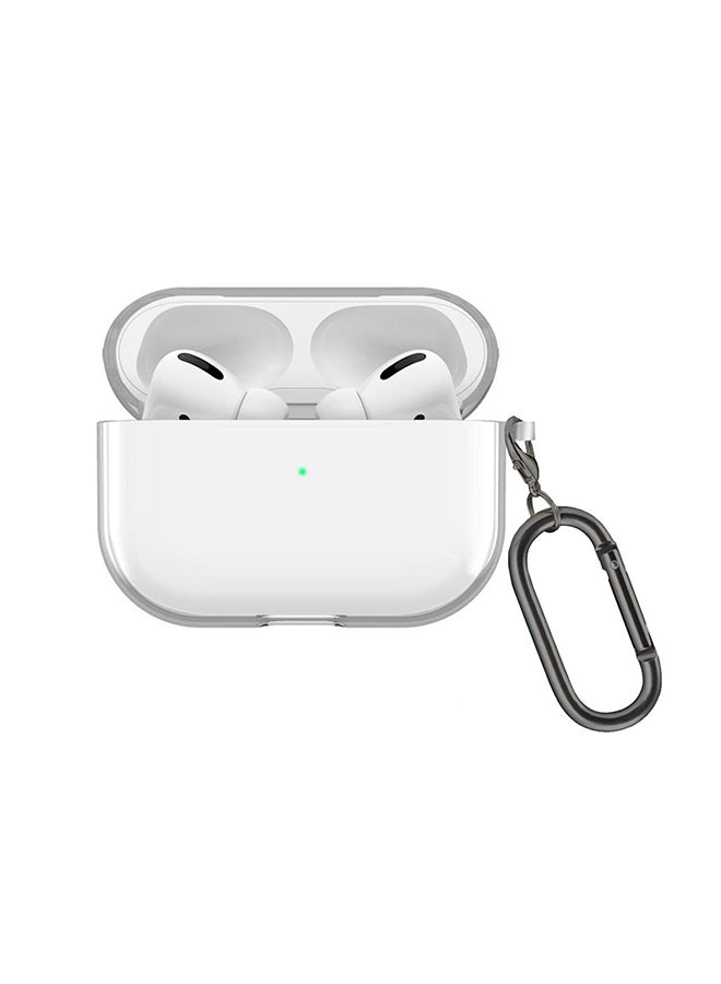MARGOUN Shockproof Case Transparent TPU Cover With Keychain For Apple AirPods Pro Clear  - Image 1