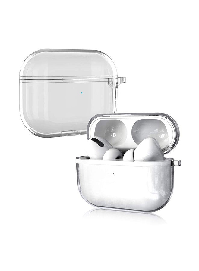 MARGOUN Shockproof Case Transparent TPU Cover With Keychain For Apple AirPods Pro Clear  - Image 2