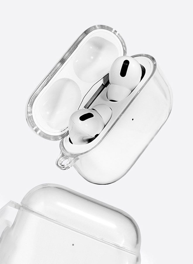MARGOUN Shockproof Case Transparent TPU Cover With Keychain For Apple AirPods Pro Clear  - Image 3