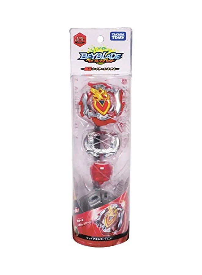 TAKARA TOMY - Beyblade Burst Zet Achilles Balance Starter With Launcher Game B-105 - Image 1