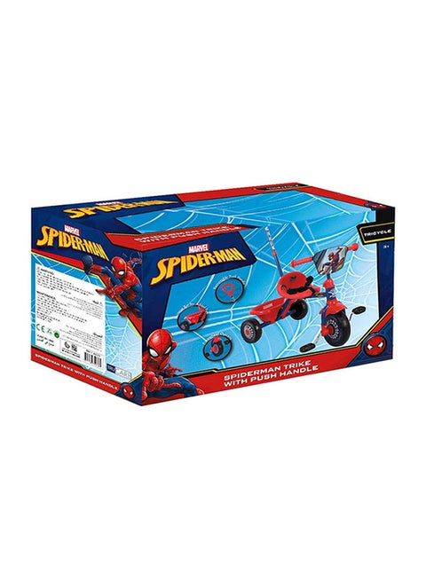 Spiderman Trike With Push Handle
