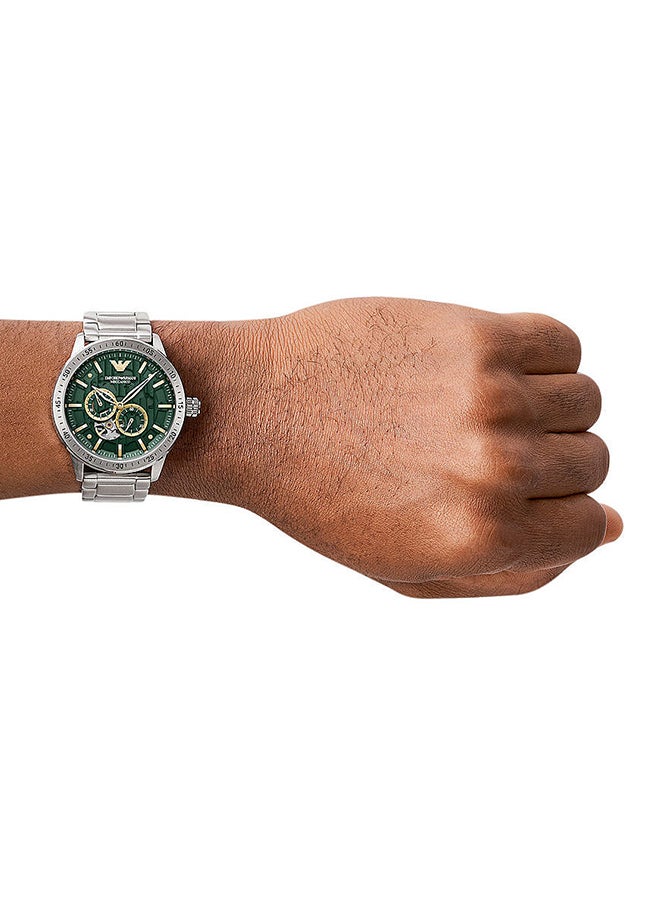 امبوريو ارماني ساعة يد أوتوماتيكة بسوار من الاستانلس ستيل طراز AR60053 للرجال - Image 3