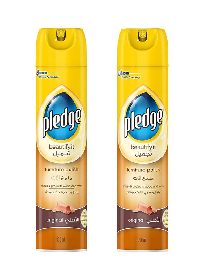 Pledge - Furniture polish Original Pack of 2 Multicolour 300ml - Image 1