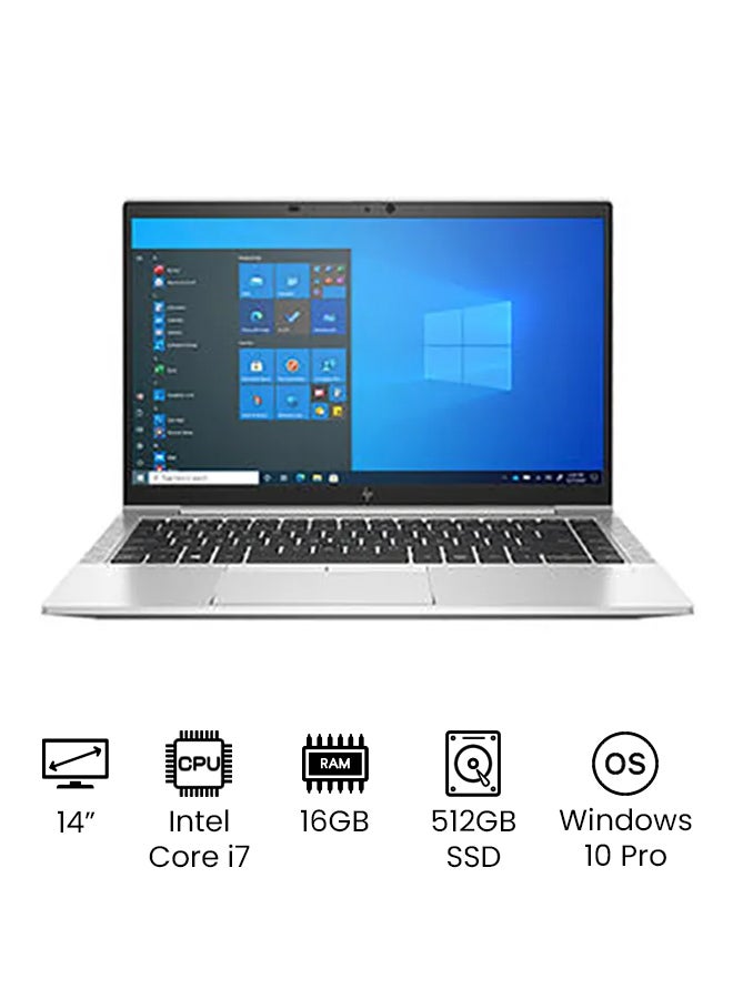 HP - hp, EliteBook 840 G8 Notebook PC With 14" Display, 11th Gen ,Intel Core i7 processor/ 16GB RAM/ 512GB SSD/ Intel Inytergrated Graphics/ Windows 10/International Version English Silver - Image 1