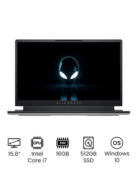 Alienware x15 R1 (Upgraded Version) Laptop With 15.6 360Hz FHD Display Intel Core i7-11800H 16GB 512GB SSD Navidia GEFORCE RTX3070 8GB WIN 10 HOME /International Version English/Arabic Silver