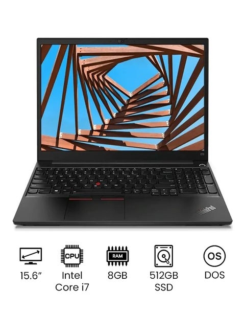 ThinkPad E15 G2 (Upgraded Version) Laptop With 15.6 Inch Display, Core i7-1165G7 Processor/8GB RAM/512 GB SSD/Intel Iris Xe Graphics/DOS(Without Windows) Black Black