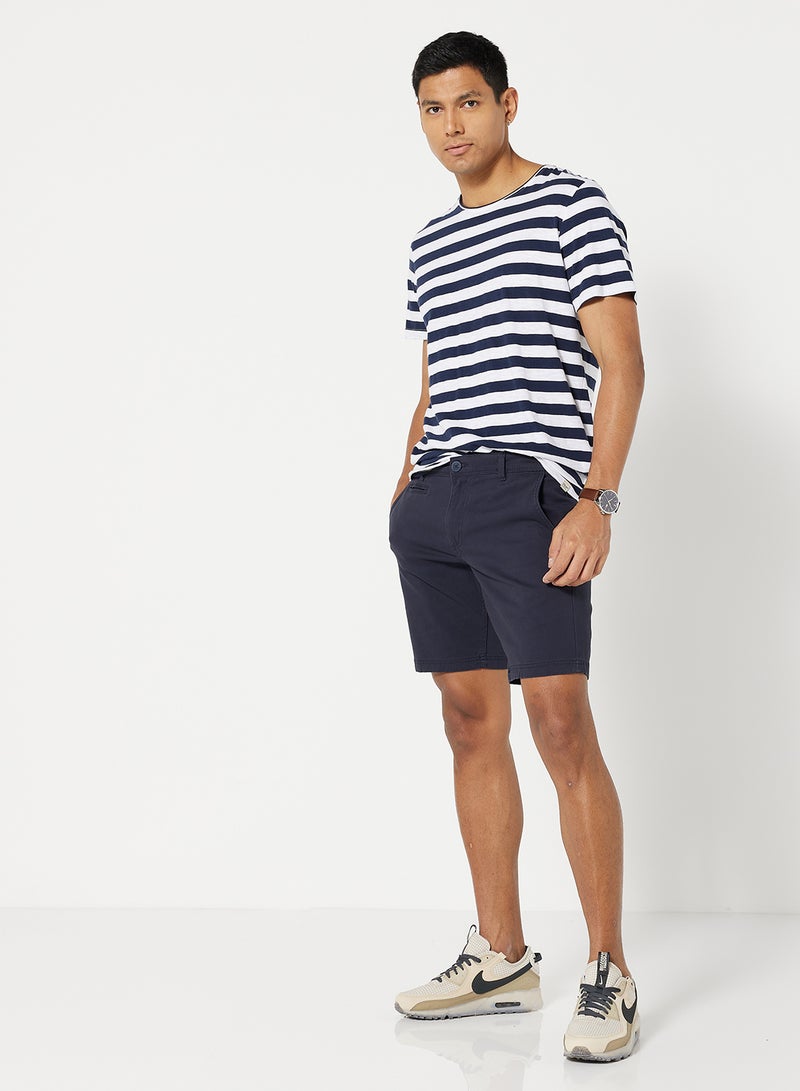 Noon East - Solid Pattern Premium Shorts Navy Blue - Image 1