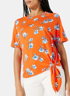 NEW LOOK Floral Print Top Orange  - Image 4