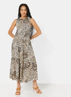 NEW LOOK Animal Print Dress Brown  - Image 1