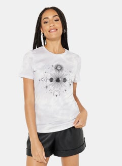 NEW LOOK Constellation Graphic T-Shirt Pale Grey  - Image 1