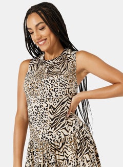 NEW LOOK Animal Print Dress Brown  - Image 4